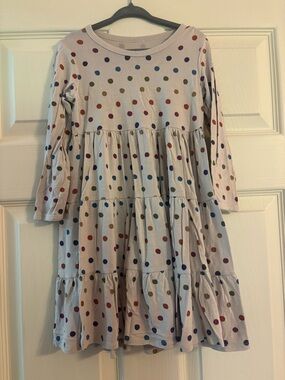 Kyte Long Sleeve Tiered Polka Dot Dress